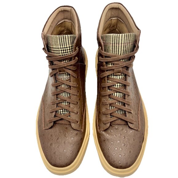 TCG Culver TCG-AW19-CUL-PLK Men’s Brown Leather Lifestyle Sneakers Shoes 10 - Picture 9 of 14